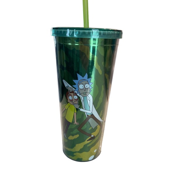 Rick and Morty Tumbler 24oz gently used - Picture 1 of 5